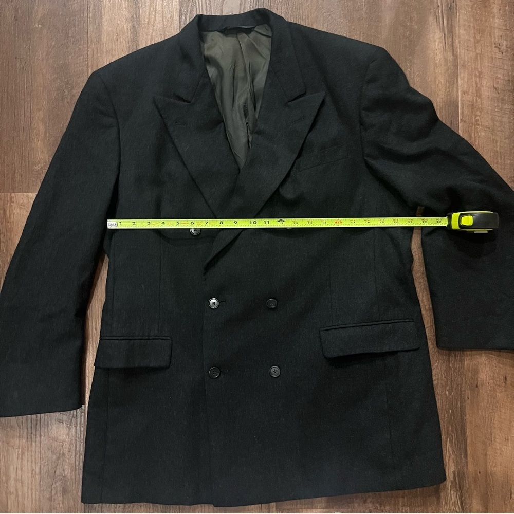 Burberry Vintage Charcoal Double Breasted Blazer - Picture 5 of 11